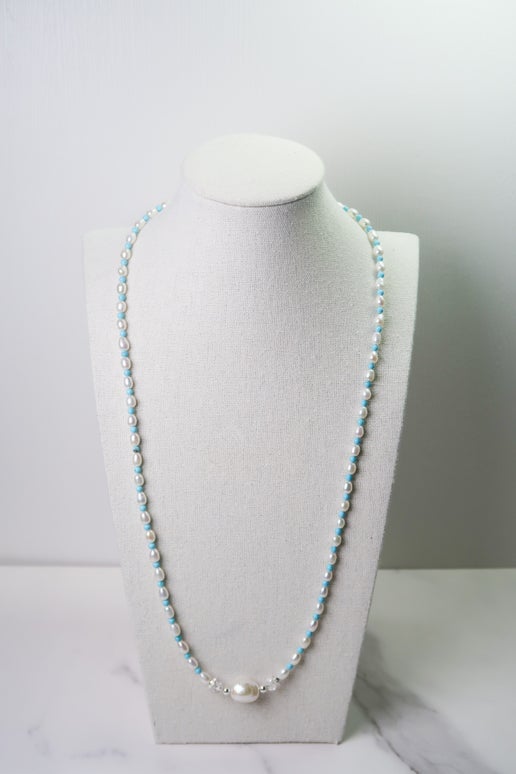 Hubei Turquoise & Pearl Necklace