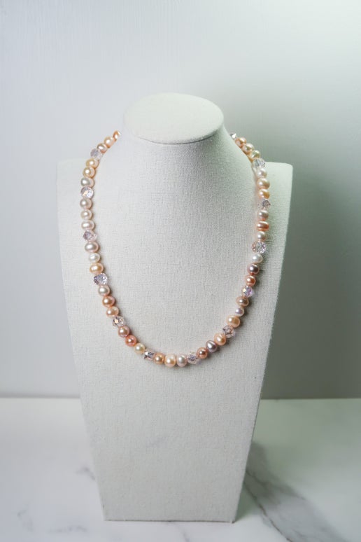 Natural Pastel Freshwater Pearl Necklace
