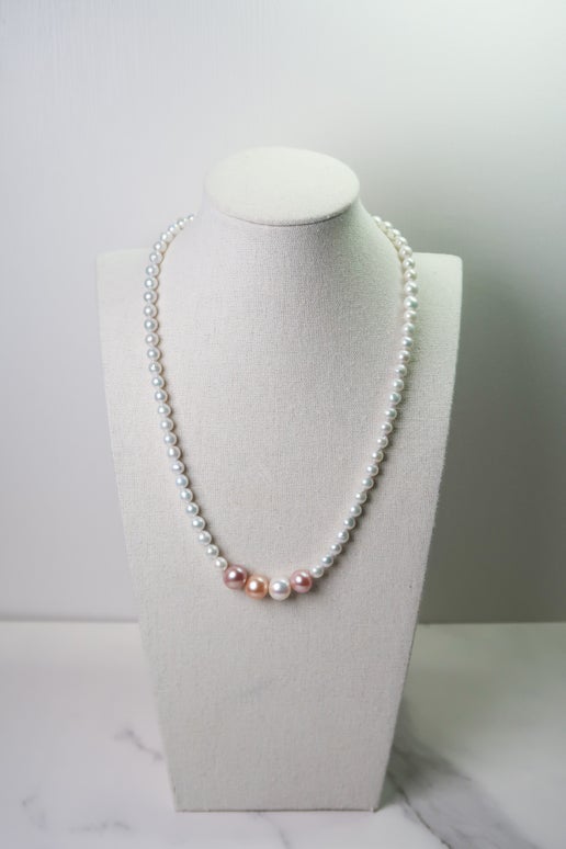 Natural White AK Freshwater Pearls with Candy Edison
