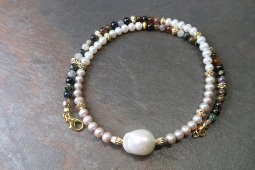 Pearls & Tourmaline Necklace