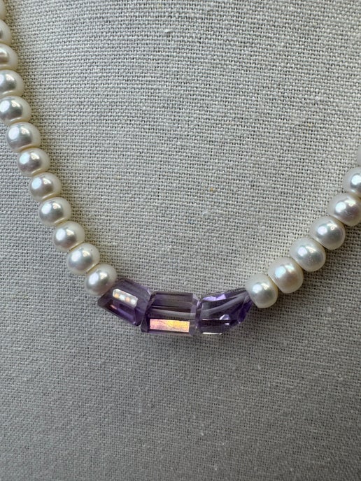 Freshwater Pearl & Ametrine Necklace