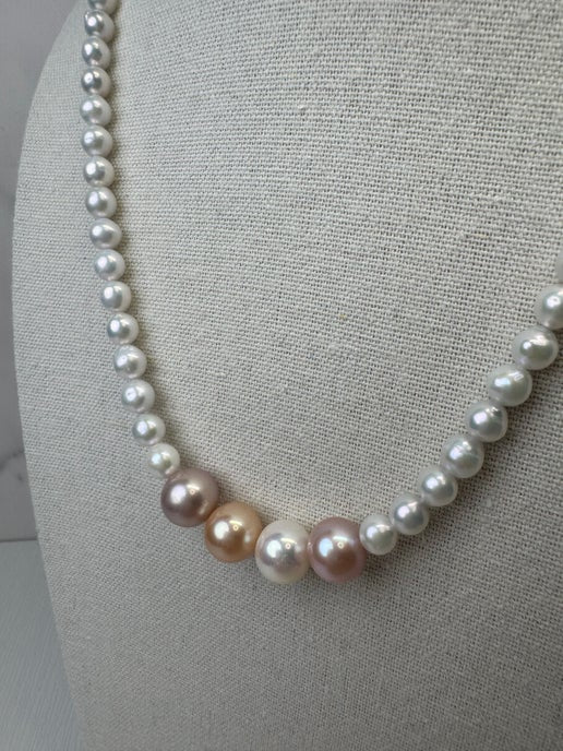 Natural White AK Freshwater Pearls with Candy Edison