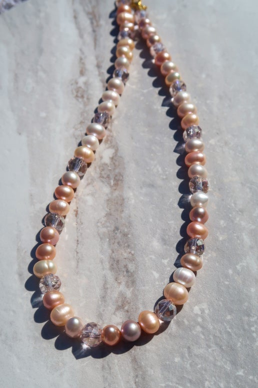 Natural Pastel Freshwater Pearl Necklace