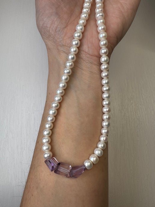 Freshwater Pearl & Ametrine Necklace