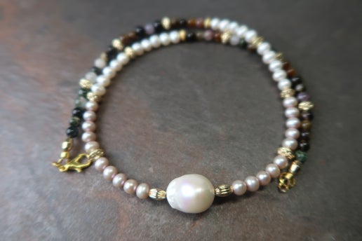 Pearls & Tourmaline Necklace