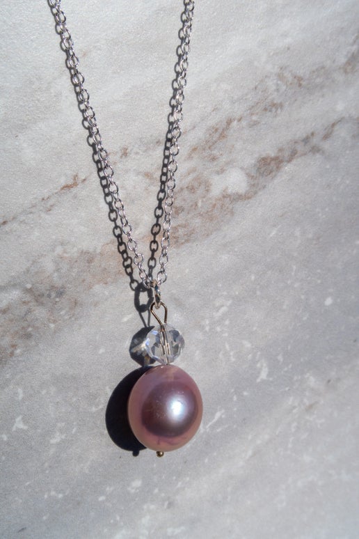 King Size Pinky Edison Pearl Necklace