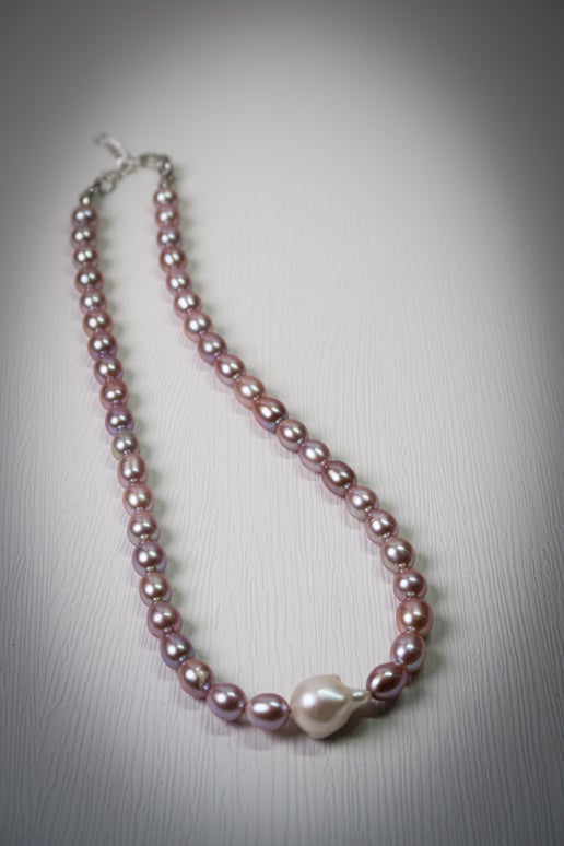 Natural Pink Freshwater Pearl & Baroque Necklace