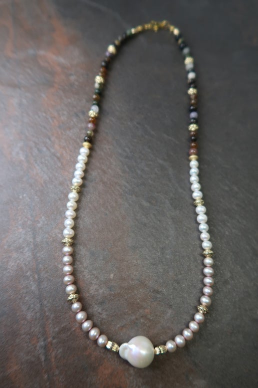 Pearls & Tourmaline Necklace