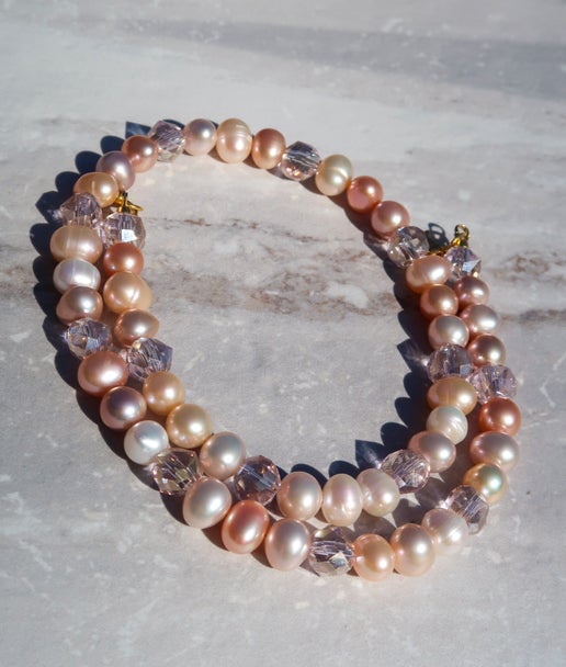 Natural Pastel Freshwater Pearl Necklace