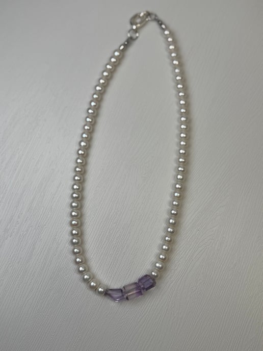 Freshwater Pearl & Ametrine Necklace