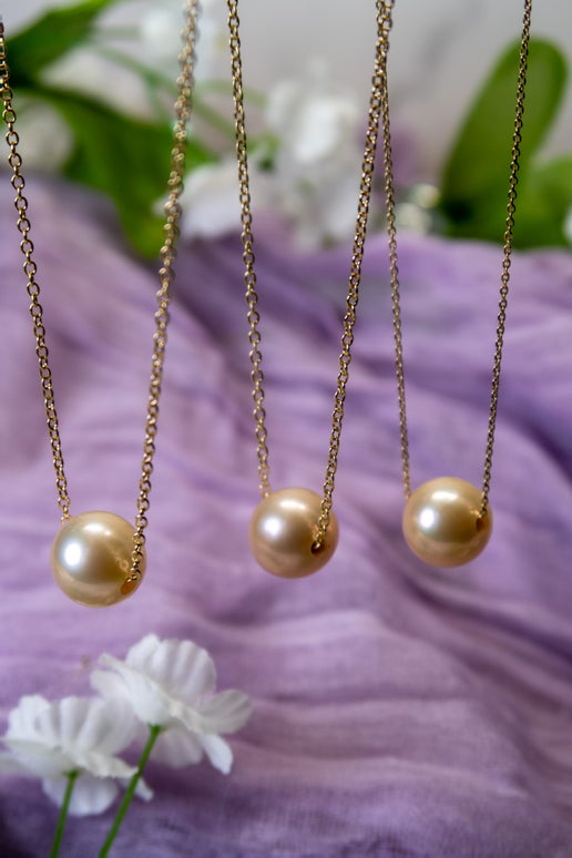 Golden Glow Pearl Necklace ✨