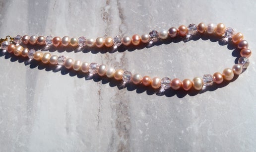 Natural Pastel Freshwater Pearl Necklace