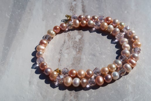 Natural Pastel Freshwater Pearl Necklace