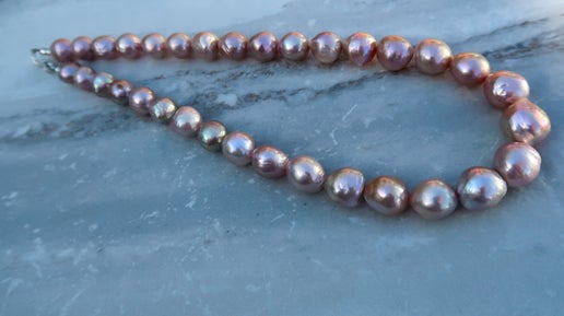 Natural Luster Avocado Edison Pearl Necklace