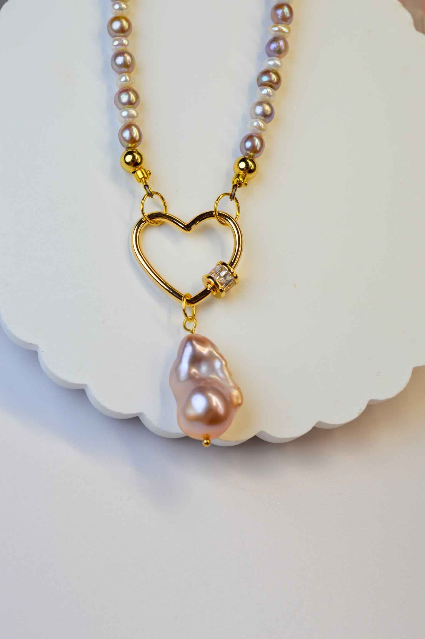 Pastel Freshwater AK Pearl Necklace 23-inch