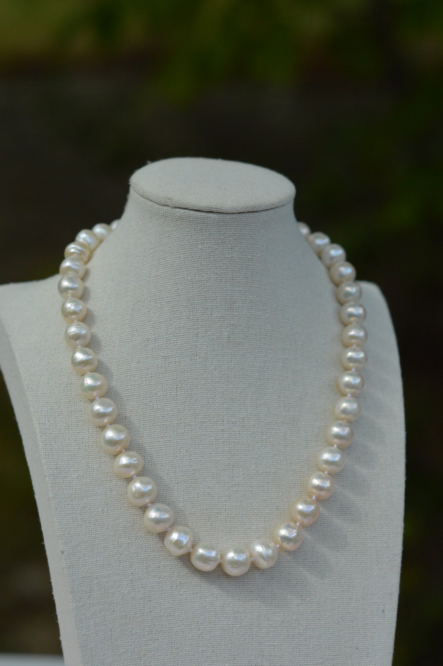 17" White Edison Pearl AAAA Necklace – 10.5–11mm