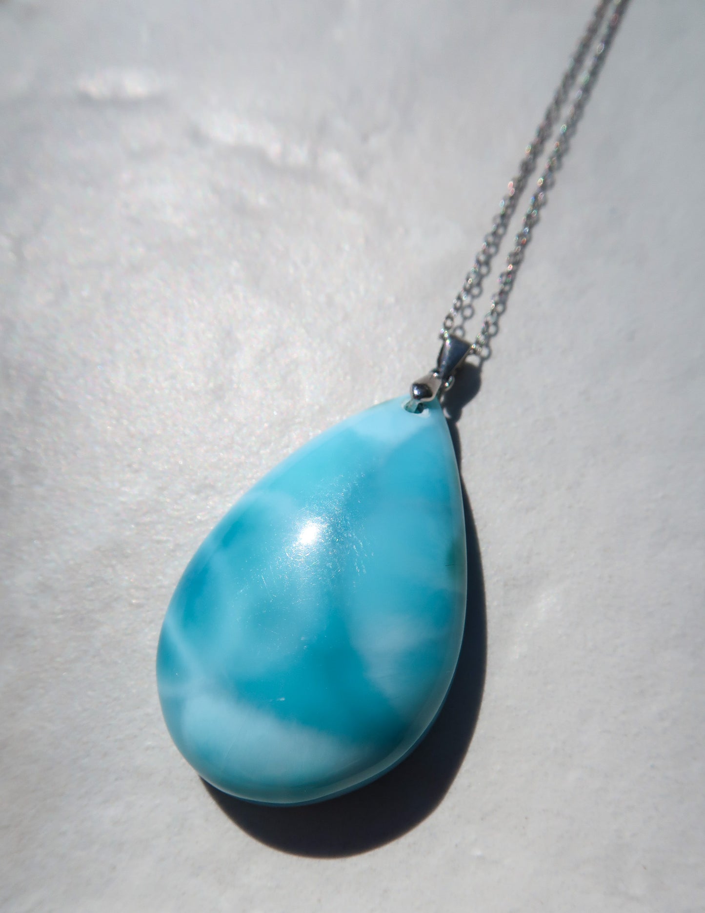 Larimar Pendant Necklace - Sterling Silver