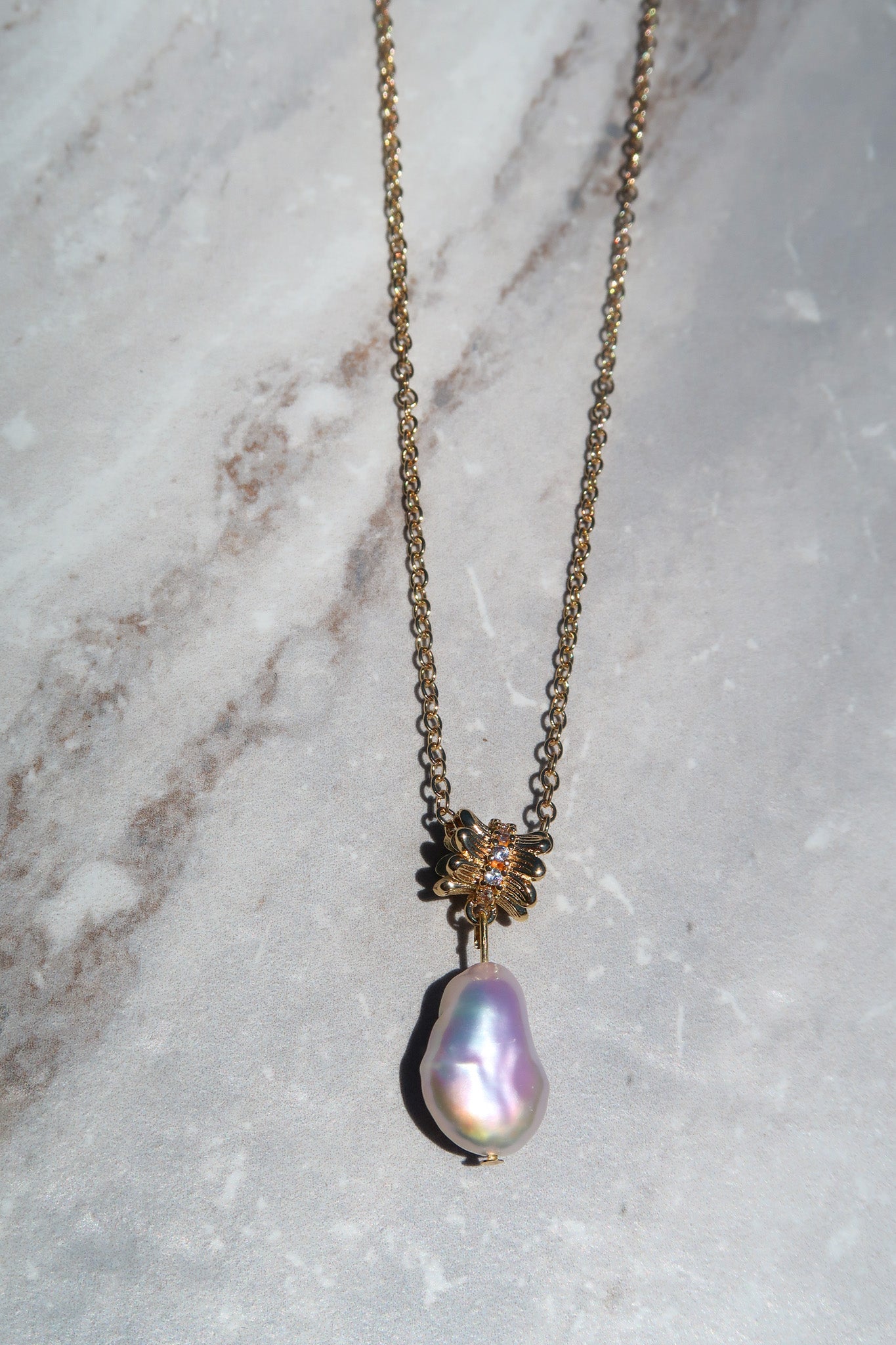 14KT Gold Filled Keshi Pearl Necklace