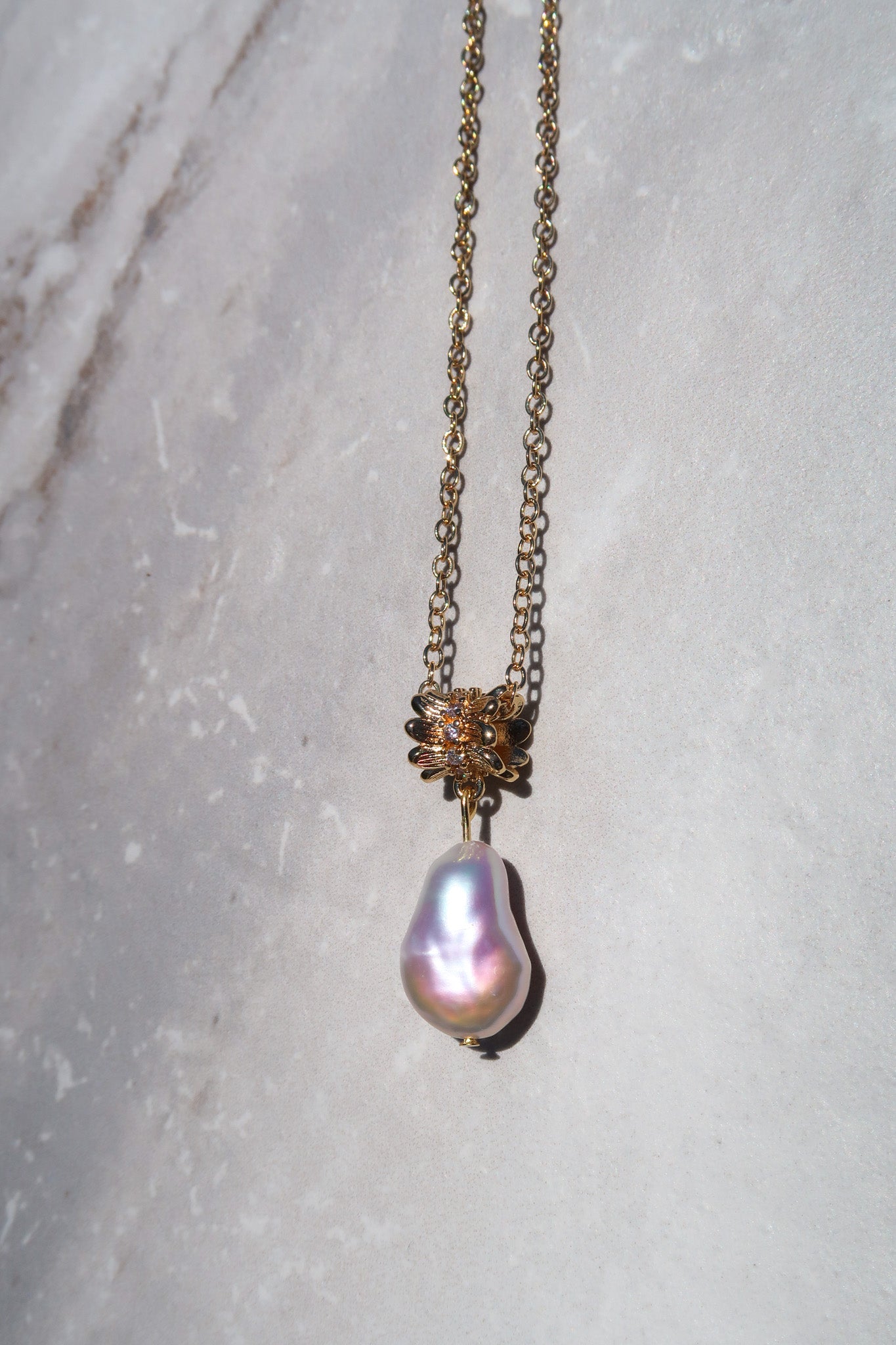 14KT Gold Filled Keshi Pearl Necklace