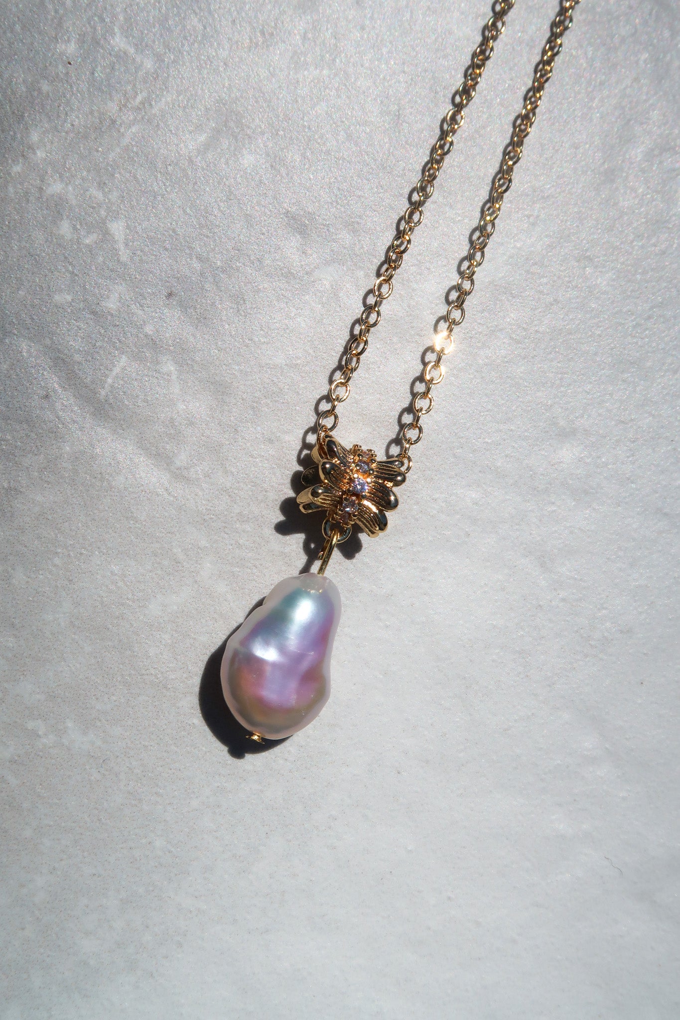 14KT Gold Filled Keshi Pearl Necklace