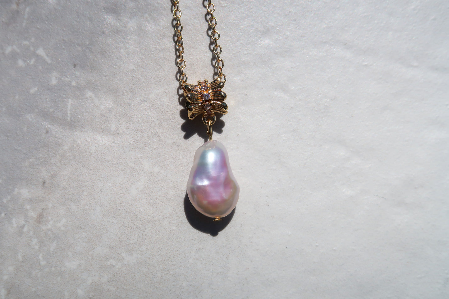 14KT Gold Filled Keshi Pearl Necklace