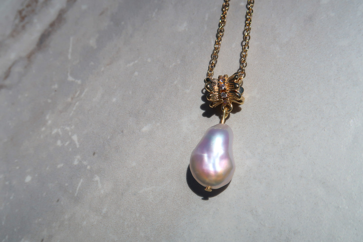 14KT Gold Filled Keshi Pearl Necklace