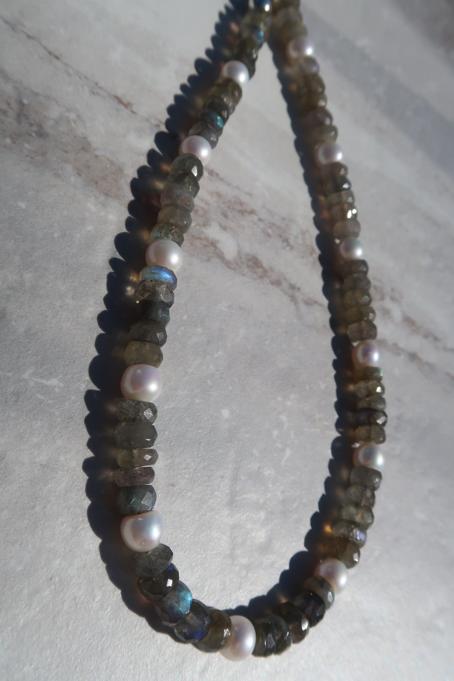 Labradorite & Freshwater Pearl Necklace
