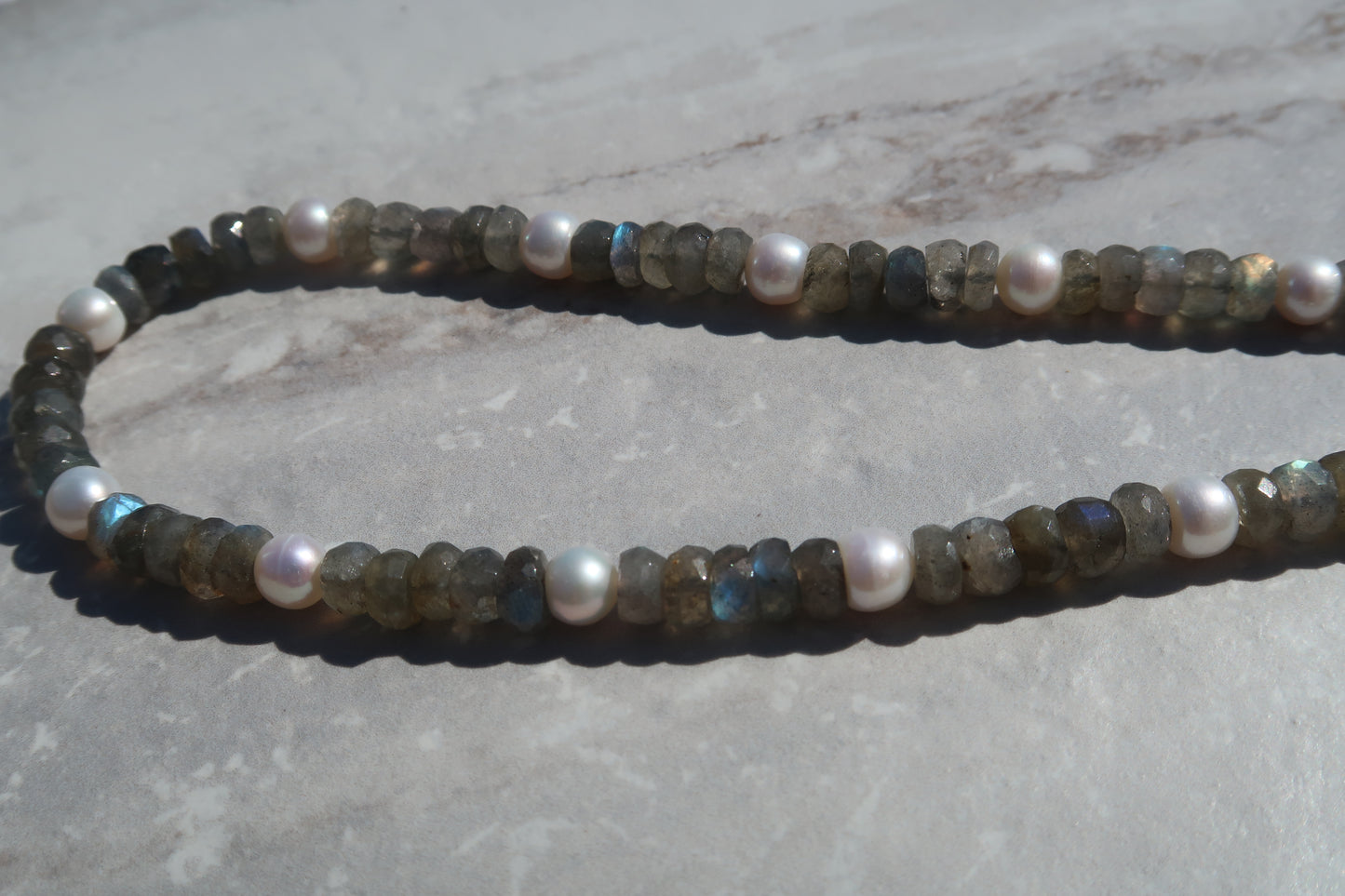 Labradorite & Freshwater Pearl Necklace