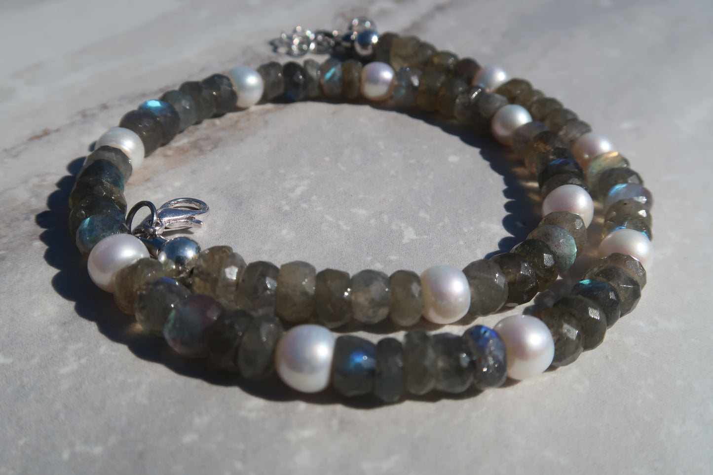 Labradorite & Freshwater Pearl Necklace