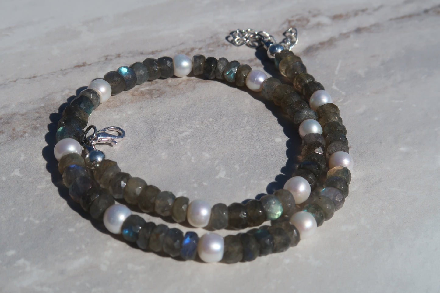 Labradorite & Freshwater Pearl Necklace