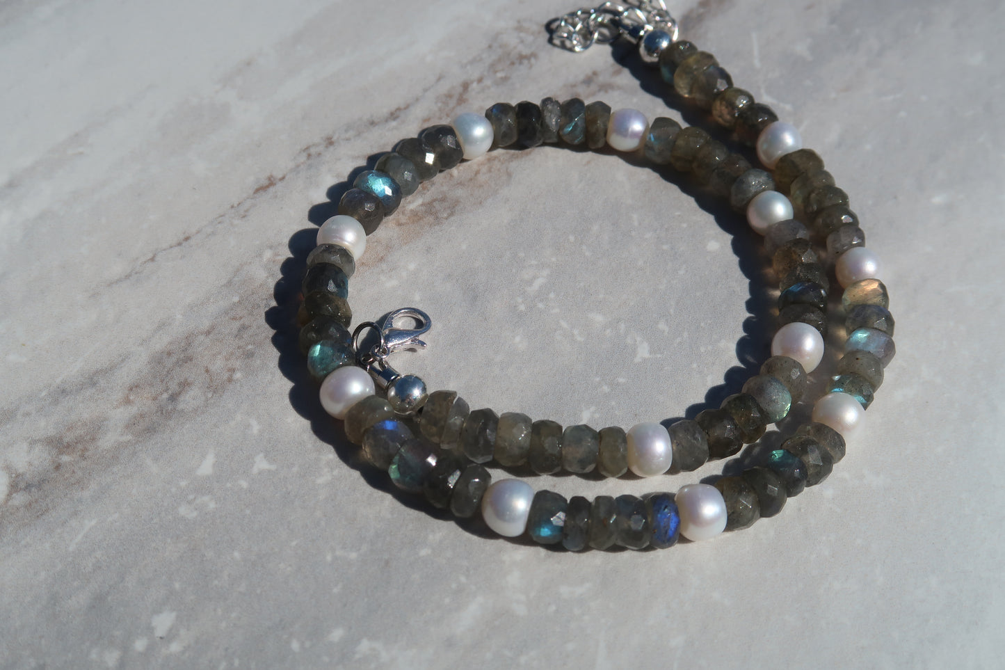 Labradorite & Freshwater Pearl Necklace
