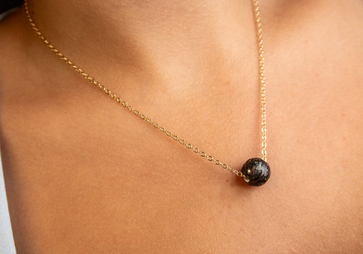 Dragon Scale Tahitian Pearl - Gold Filled