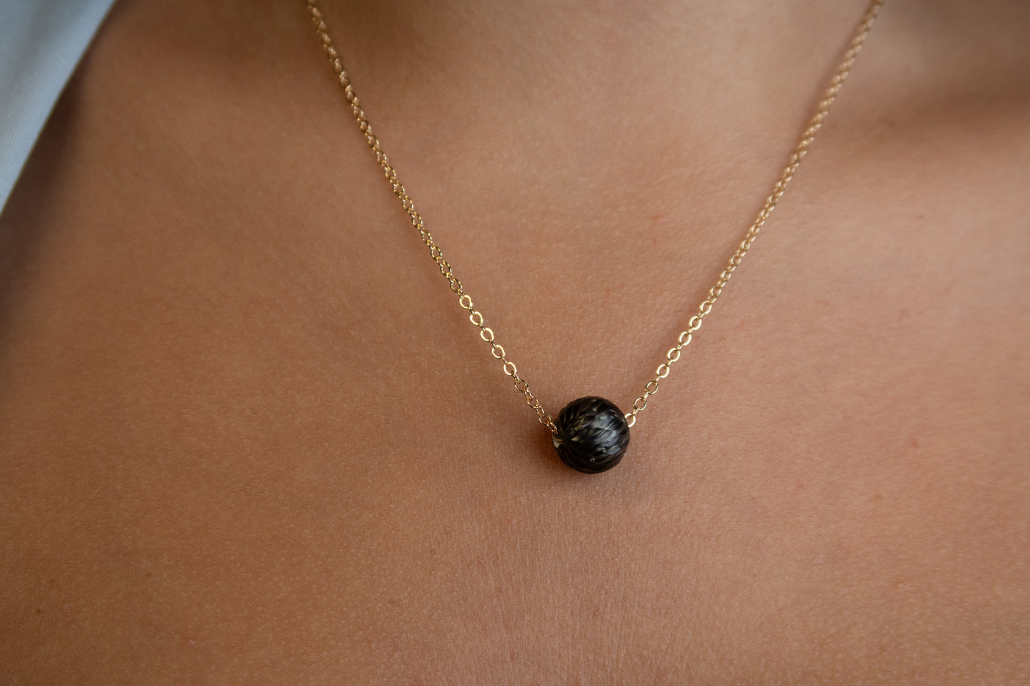 Dragon Scale Tahitian Pearl - Gold Filled