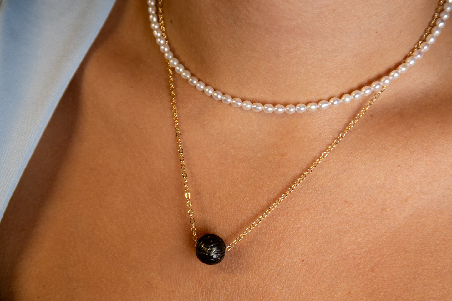 Dragon Scale Tahitian Pearl - Gold Filled
