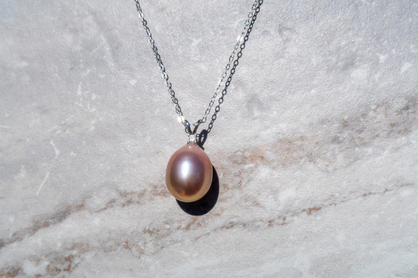 Radiance Rose Pearl Pendant✨ - Gold Filled
