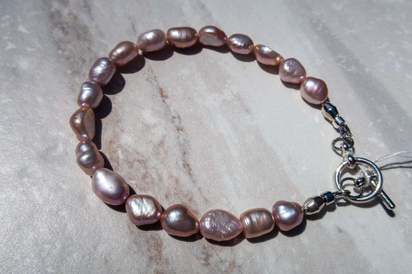 Pink Nugget Pearl Bracelet