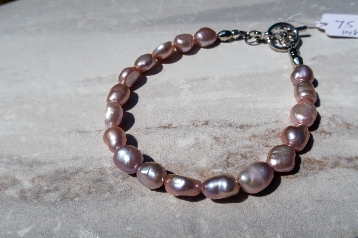 Pink Nugget Pearl Bracelet