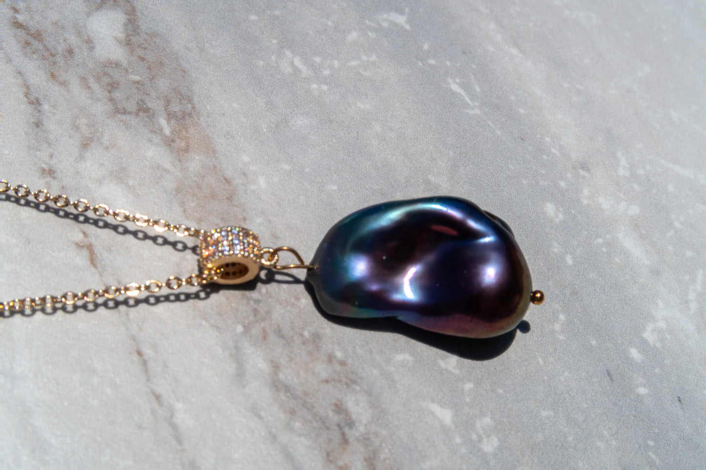 Rainbow Peacock Pearl Pendant