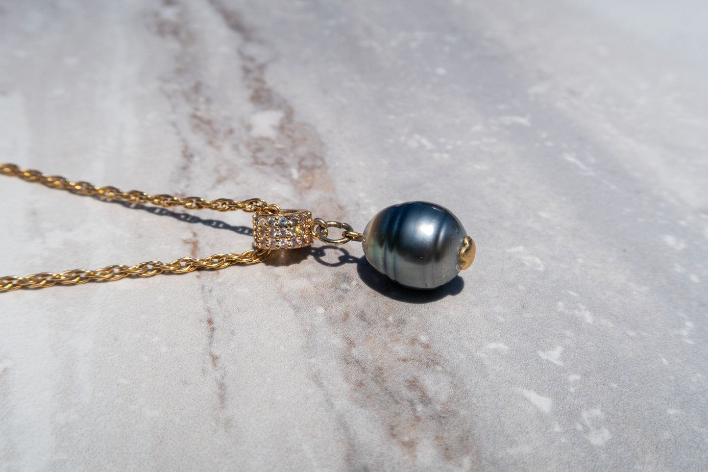 Gold-Filled Tahitian Pearl Necklace