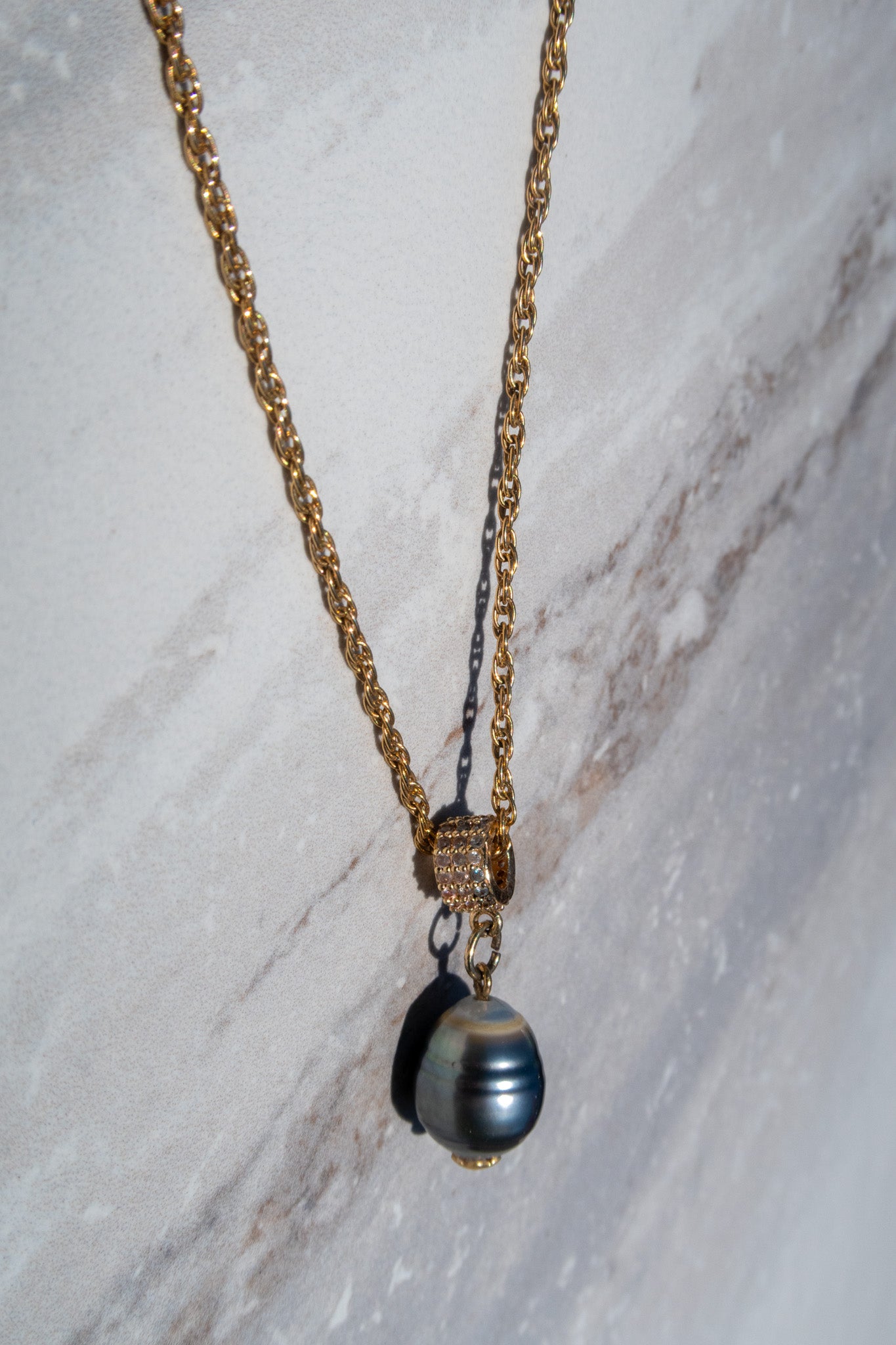 Gold-Filled Tahitian Pearl Necklace