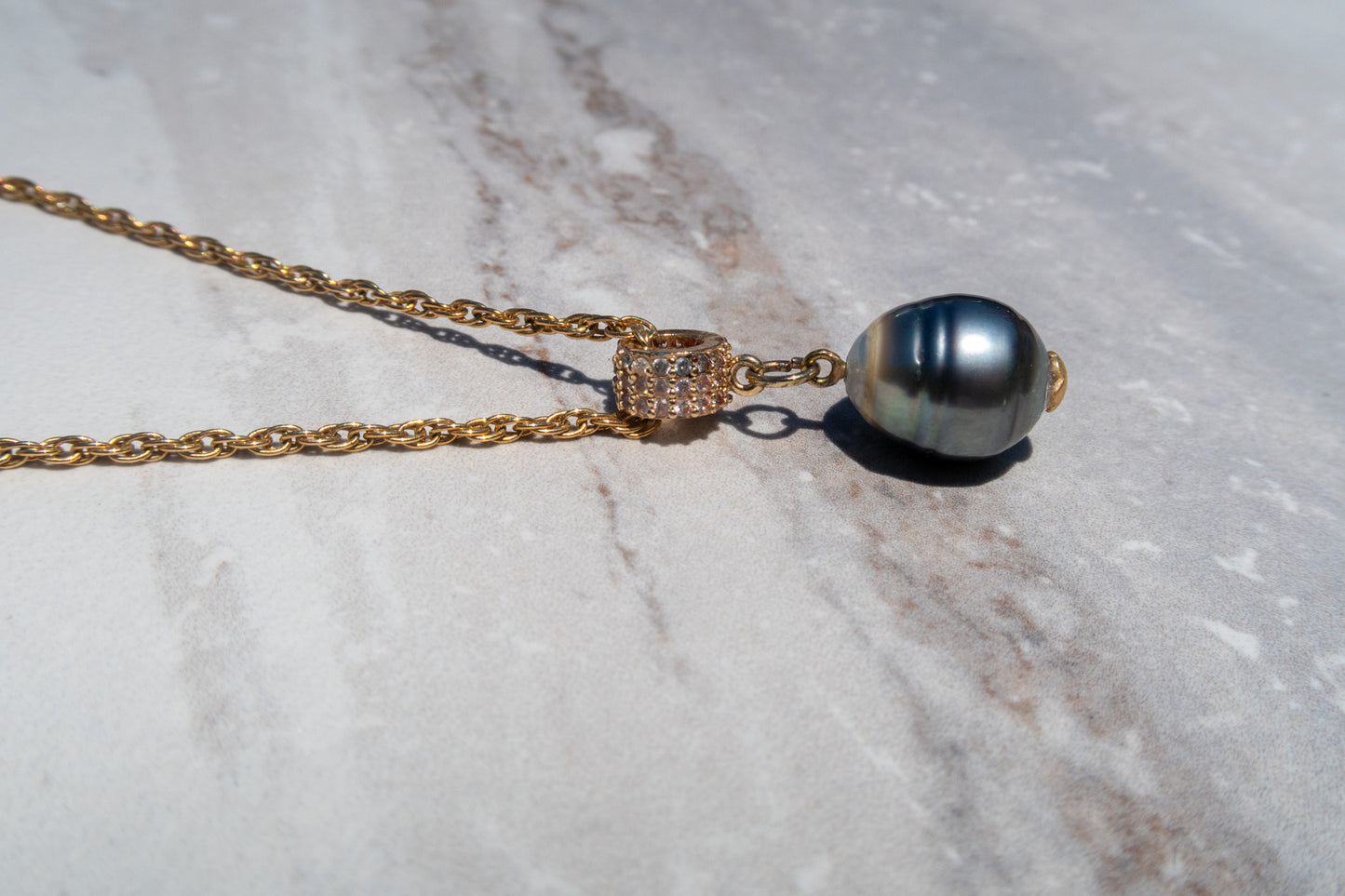 Gold-Filled Tahitian Pearl Necklace
