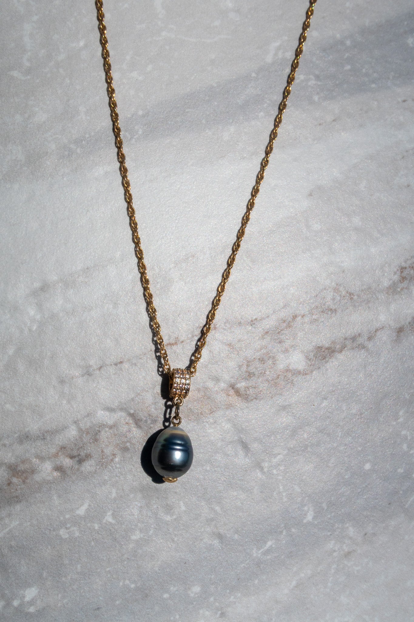 Gold-Filled Tahitian Pearl Necklace