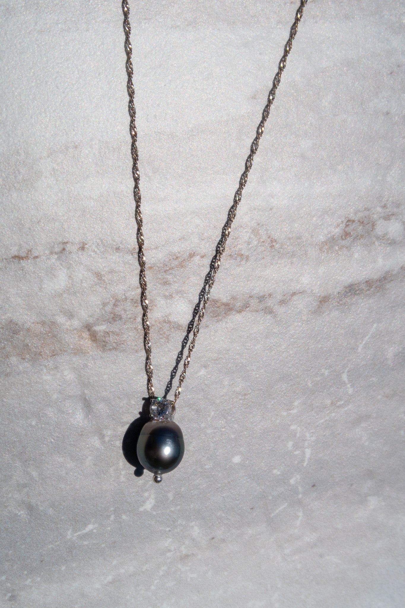 Tahitian Pearl Pendant Necklace - Sterling Silver