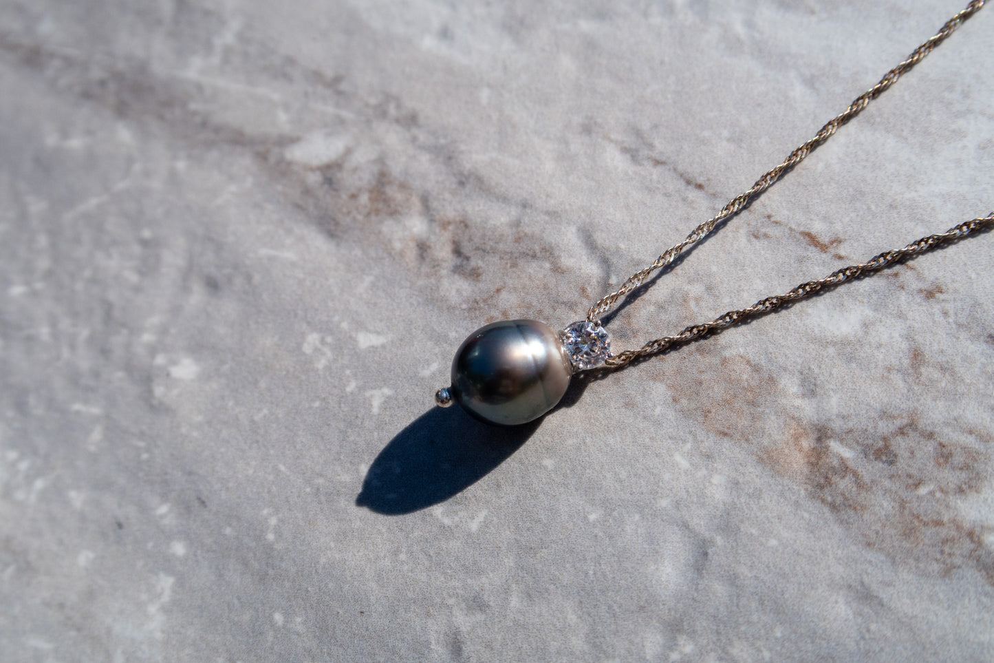 Tahitian Pearl Pendant Necklace - Sterling Silver