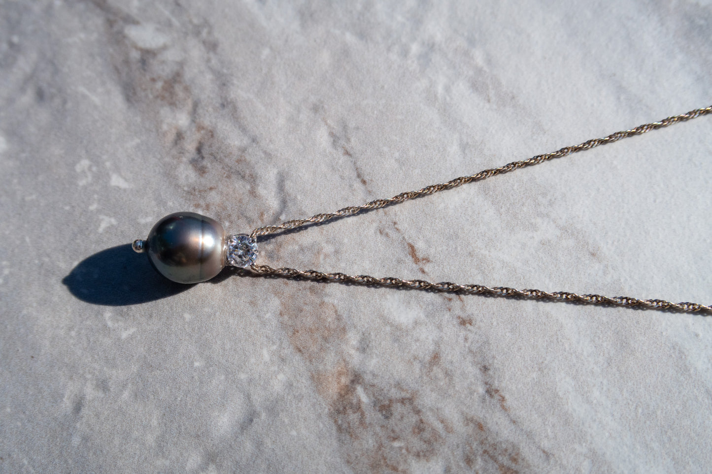 Tahitian Pearl Pendant Necklace - Sterling Silver