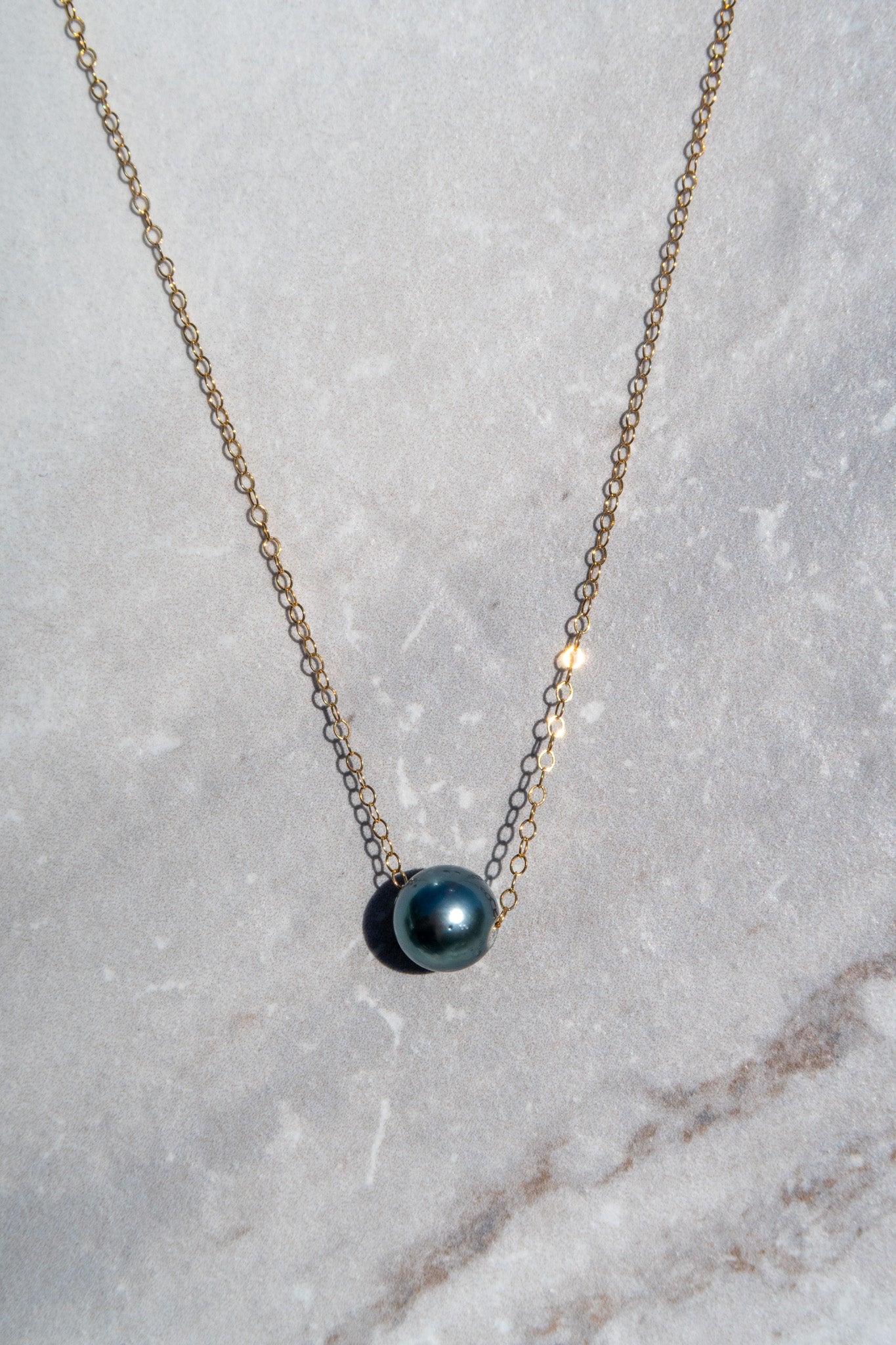 Free Floating Tahitian Pearl - Gold Filled