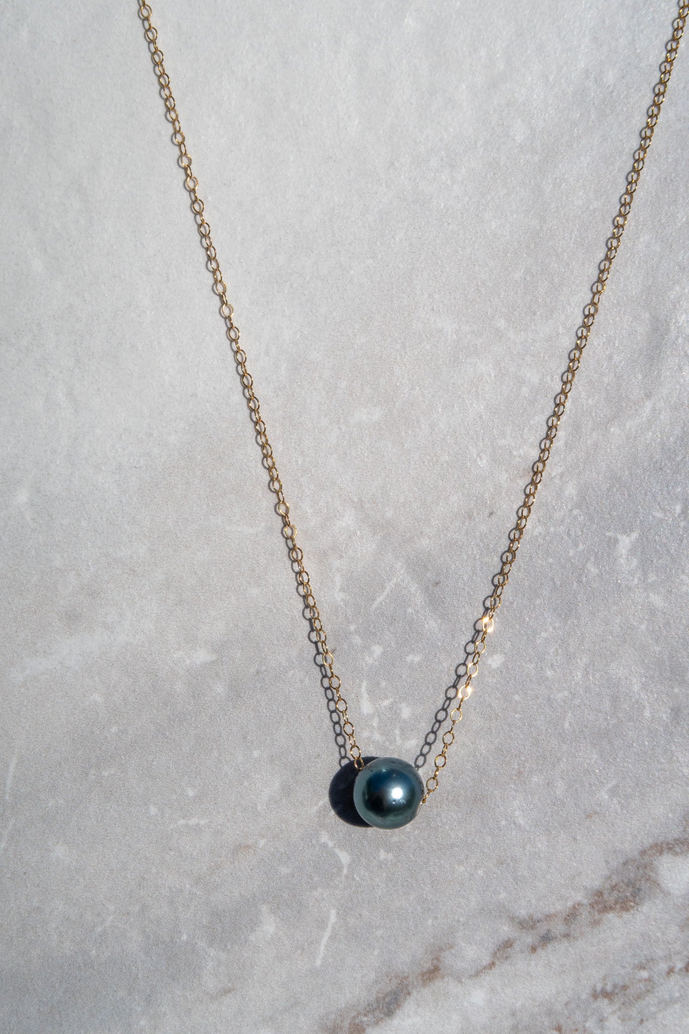 Free Floating Tahitian Pearl - Gold Filled