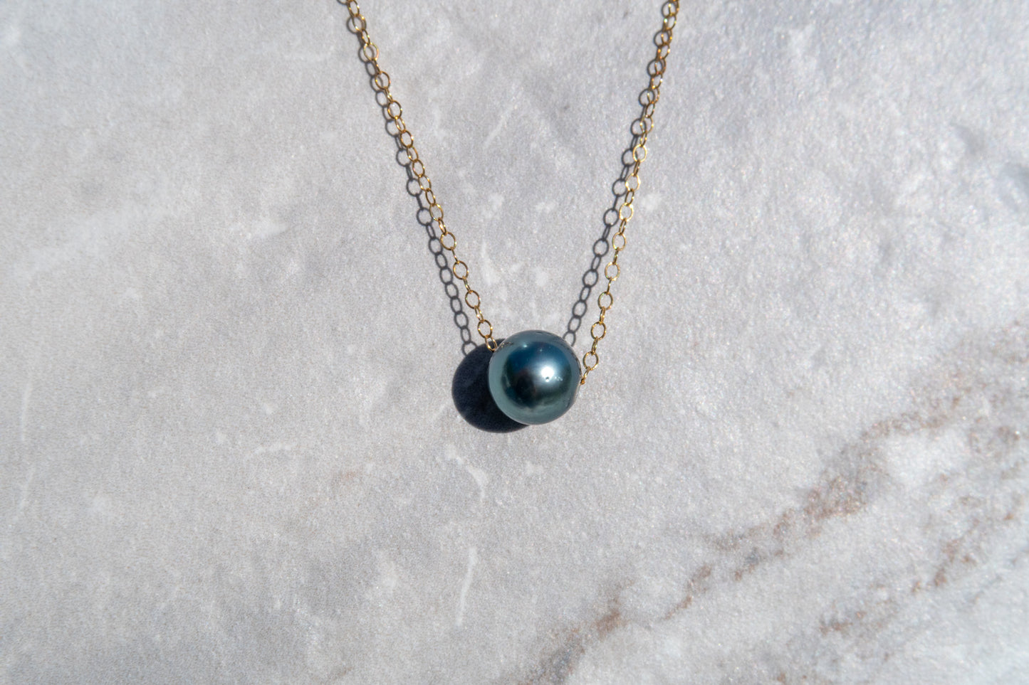 Free Floating Tahitian Pearl - Gold Filled