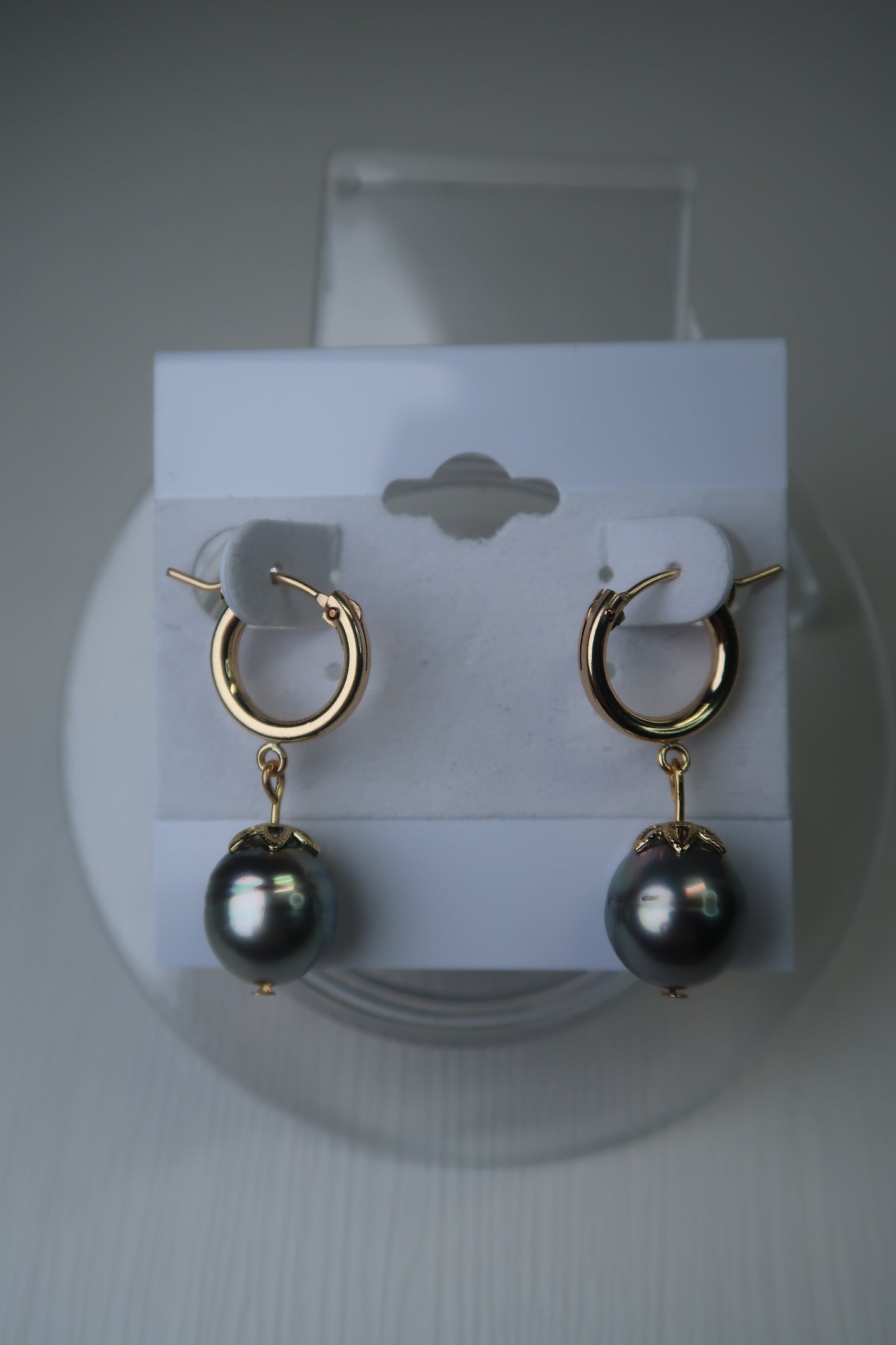 Tahitian Pearl Gold Filled Hoops