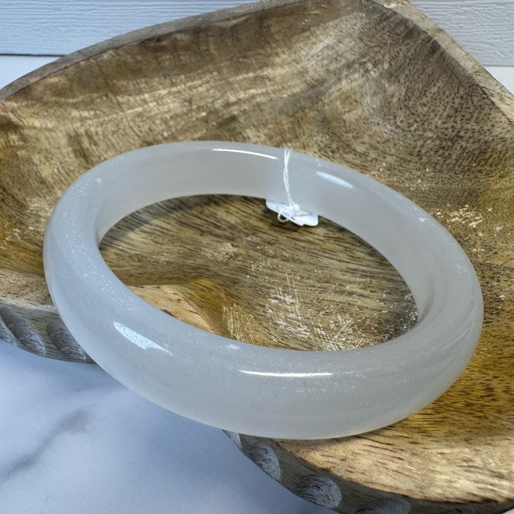 White Jade Hard Bangle -59.8mm